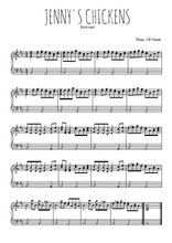 Téléchargez l'arrangement pour piano de la partition de Jenny's chickens en PDF